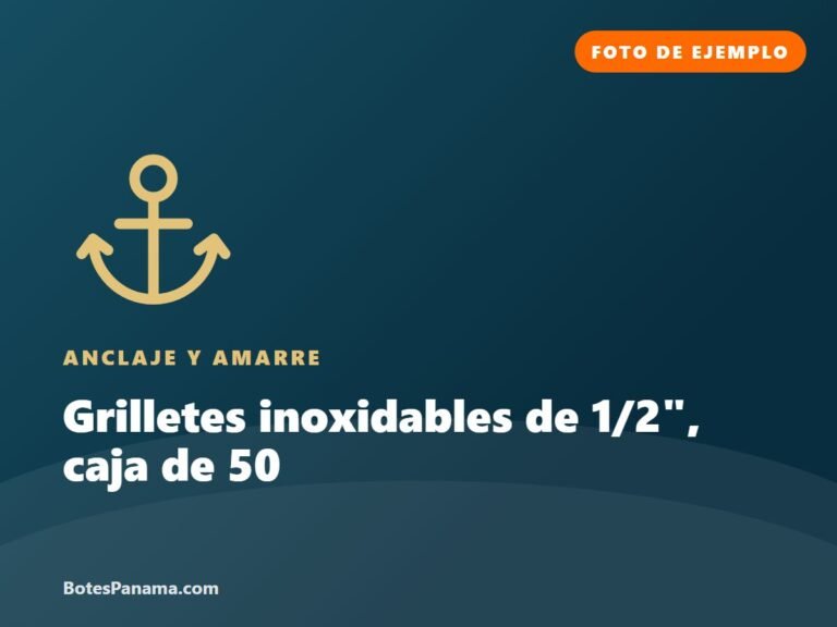 Grilletes inoxidables de 1/2″, caja de 50 (ejemplo) for sale in Panama