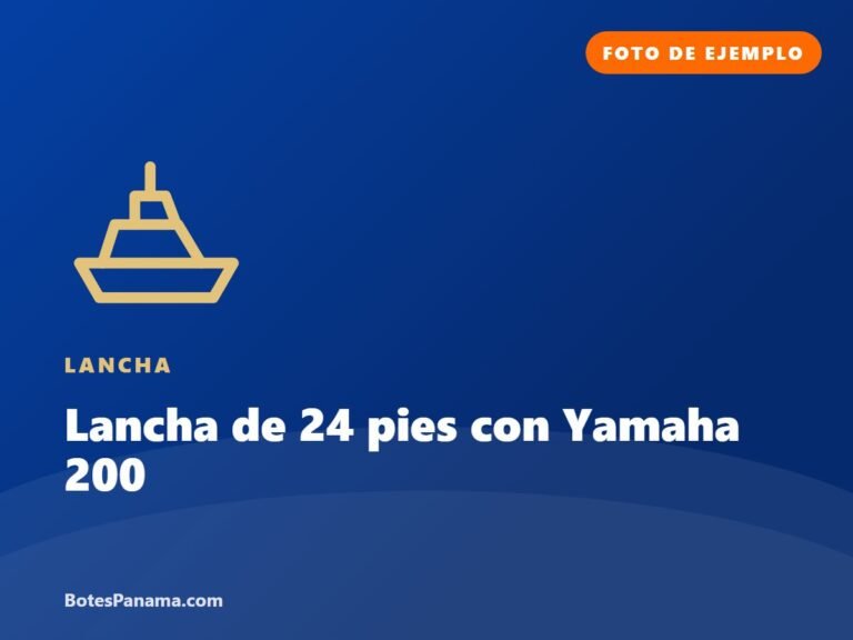 Lancha de 24 pies con Yamaha 200 (ejemplo) for sale in Panama